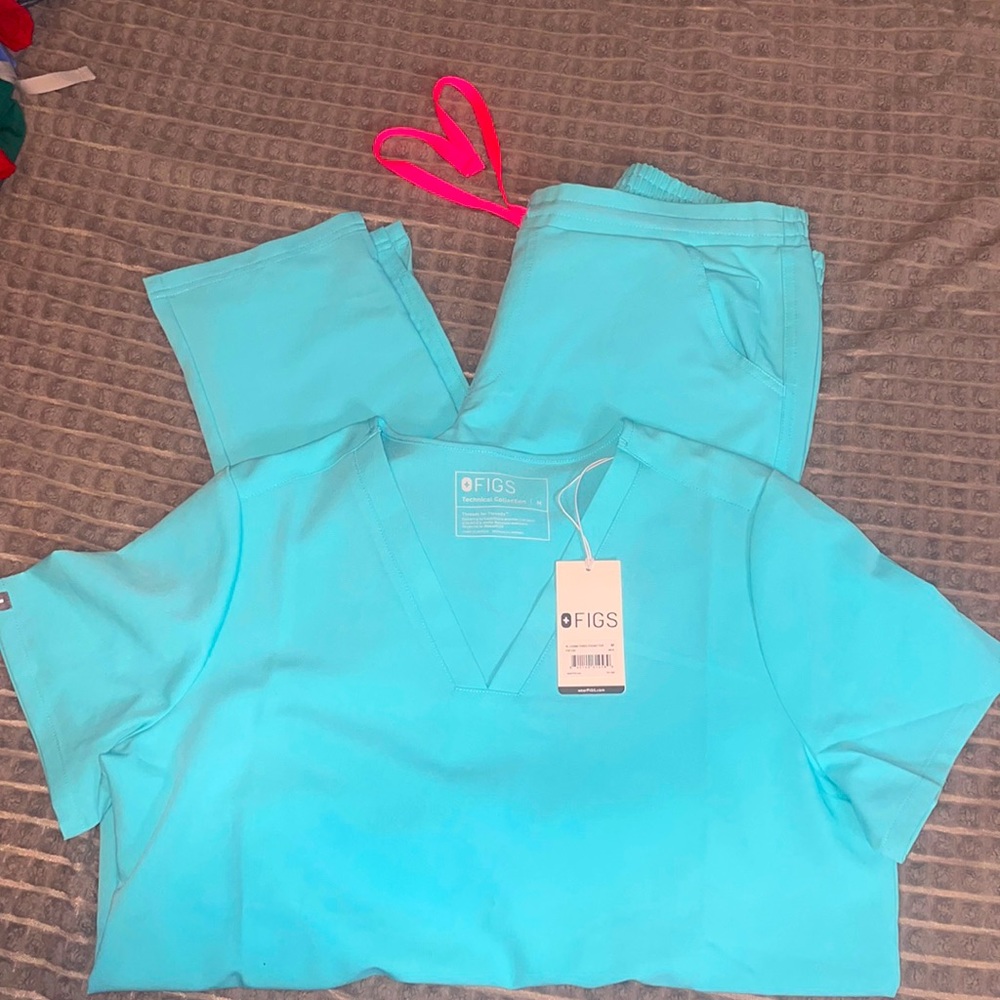 Limited addition Neon Blue Top and Bottom Scrubs
